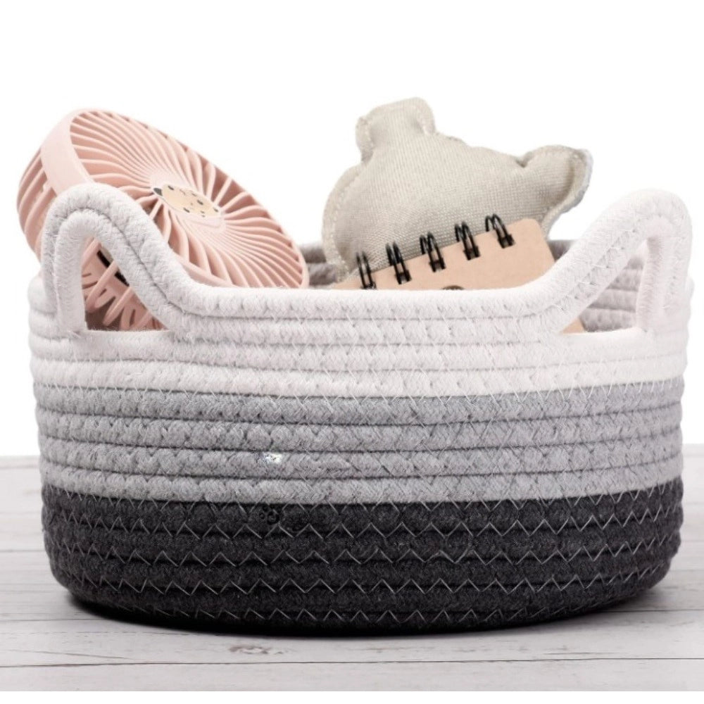 Generic Cotton Pack Of_1 Cat Basket 8x4 Inch Storage Basket For Clothes (Multicolor)