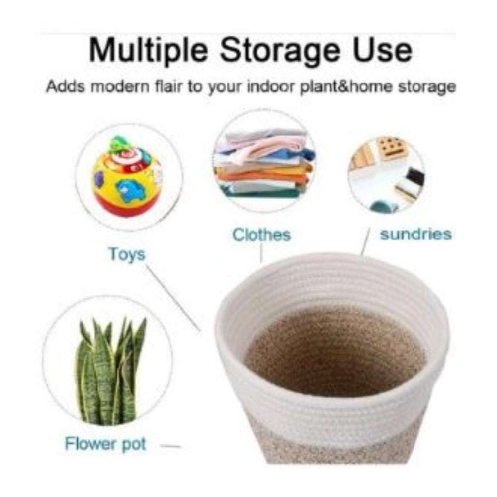 Generic Cotton Flower Pot With Out Lid (White-Kidi)