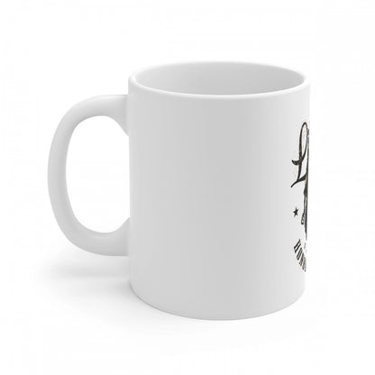 Generic Ceramic Gorila Desing Printed Coffee Mug (Color: White, Capacity:330ml)