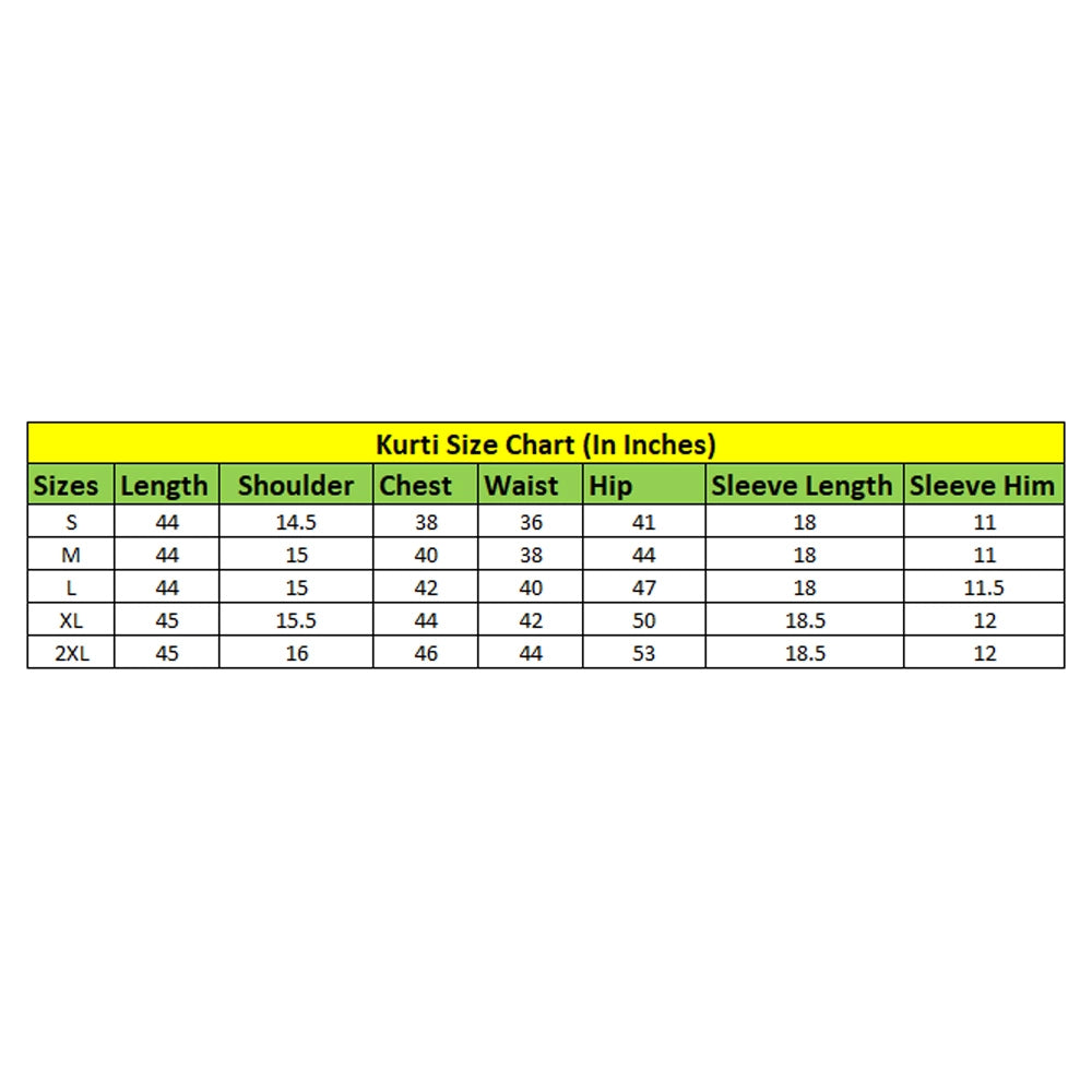 Generic Women's Georgette Ethnic Motif Round 3/4th Sleeve Kurti With Pant Dupatta Set (Mahendi)