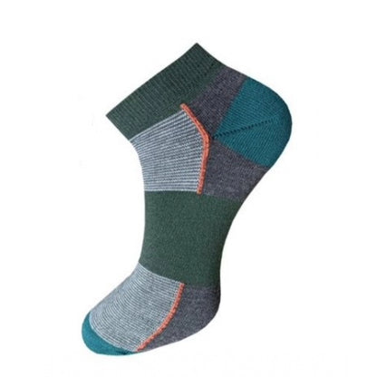 Generic 3_Pair Set Unisex Casual Cotton Striped Ankle Length Socks (Multicolor)