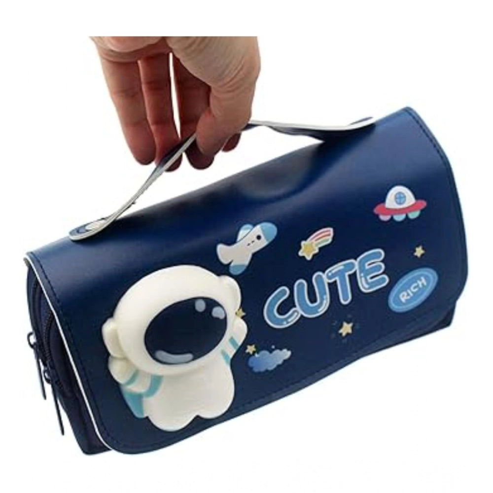 Generic Polyester 3D Pencil Pouch Stationary Storage Box For Kids (Multicolor )