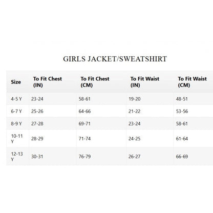 Generic Girl's Fleece Embellished Long Sleeves Sweatshirt (Navy Blue)