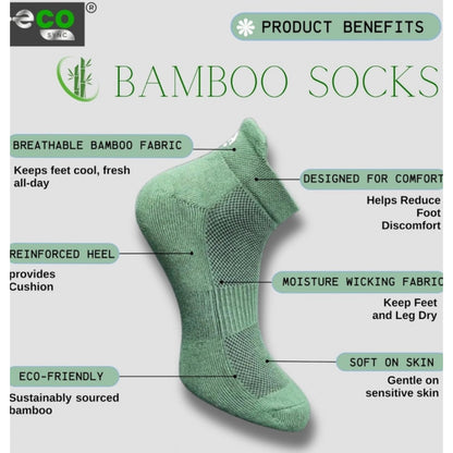 Generic 4_Pair Set Unisex Casual Bamboo Cotton Printed Ankle Length Socks (Multicolor)