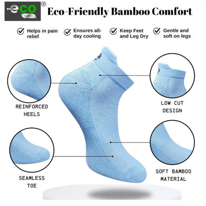 Generic 4_Pair Set Unisex Casual Bamboo Cotton Printed Ankle Length Socks (Multicolor)