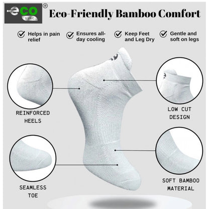 Generic 4_Pair Set Unisex Casual Bamboo Cotton Printed Ankle Length Socks (Multicolor)