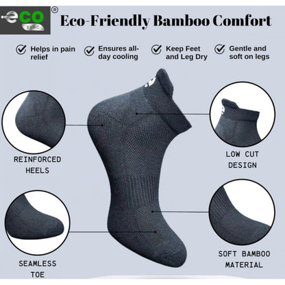 Generic 4_Pair Set Unisex Casual Bamboo Cotton Printed Ankle Length Socks (Multicolor)