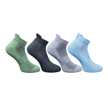 Generic 4_Pair Set Unisex Casual Bamboo Cotton Printed Ankle Length Socks (Multicolor)