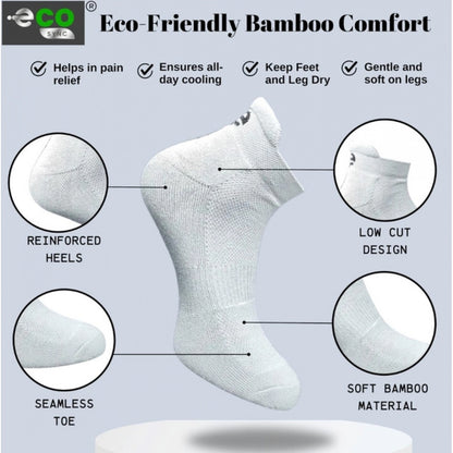Generic 4_Pair Set Unisex Casual Bamboo Cotton Printed Ankle Length Socks (Multicolor)