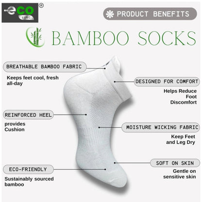 Generic 4_Pair Set Unisex Casual Bamboo Cotton Printed Ankle Length Socks (Multicolor)