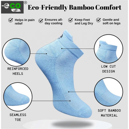 Generic 4_Pair Set Unisex Casual Bamboo Cotton Printed Ankle Length Socks (Multicolor)