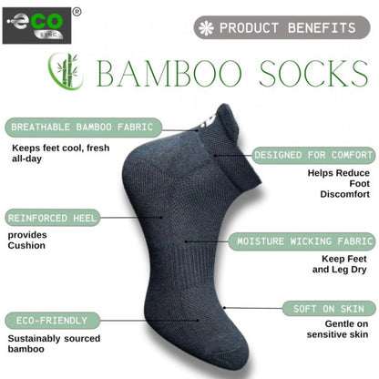 Generic 4_Pair Set Unisex Casual Bamboo Cotton Printed Ankle Length Socks (Multicolor)