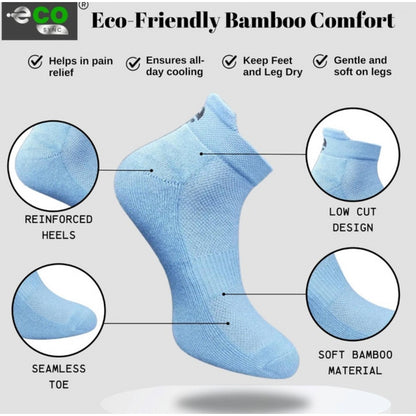 Generic 4_Pair Set Unisex Casual Bamboo Cotton Printed Ankle Length Socks (Multicolor)