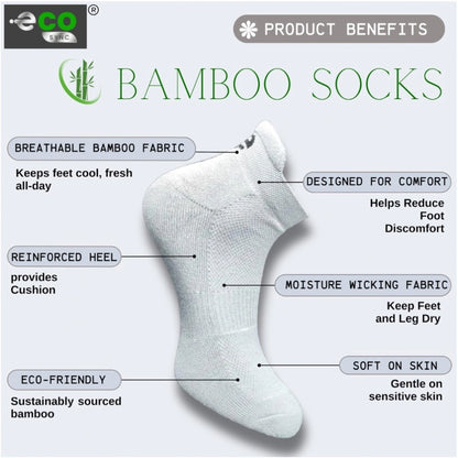 Generic 4_Pair Set Unisex Casual Bamboo Cotton Printed Ankle Length Socks (Multicolor)