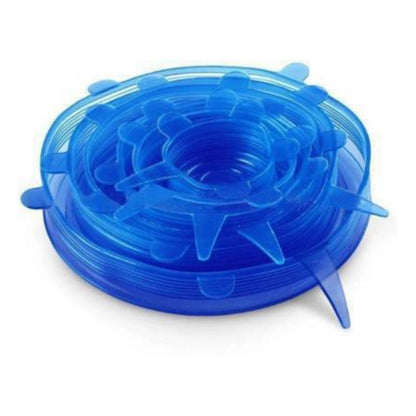 Generic Pack Of 2_Silicone Lids – Reusable Stretchable Covers for Bowls And Containers (Color: Assorted )