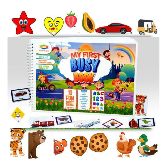 Generic My First Busy Book – Fun And Educational Activity Kit for Kids (2-4 Years, Multicolor)