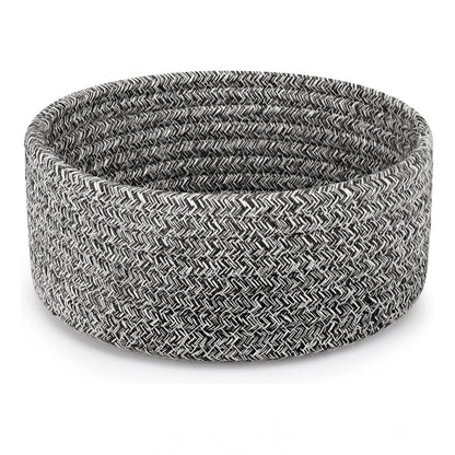Generic Cotton 8x3 Inch Kidi Round 1 Pcs Bedside Organizer With Out Lid (Black)
