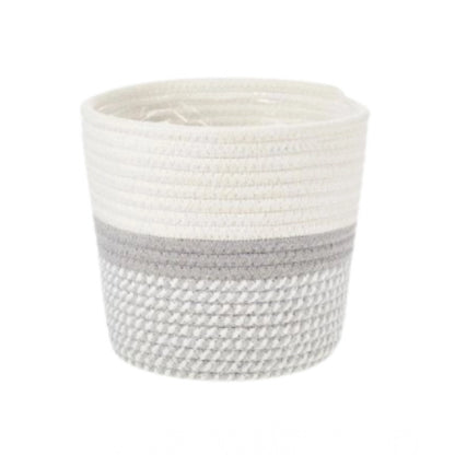 Generic Cotton Flower Pot With Out Lid (Gray-White)