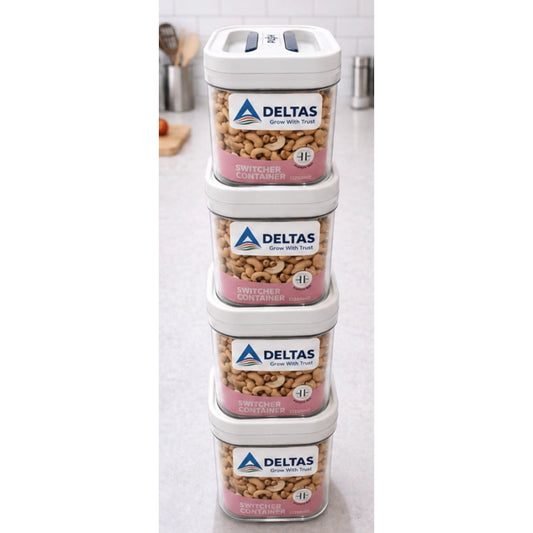 Generic Pack of 4 Switchers Airtight Storage Container Set 1250 ML (White)