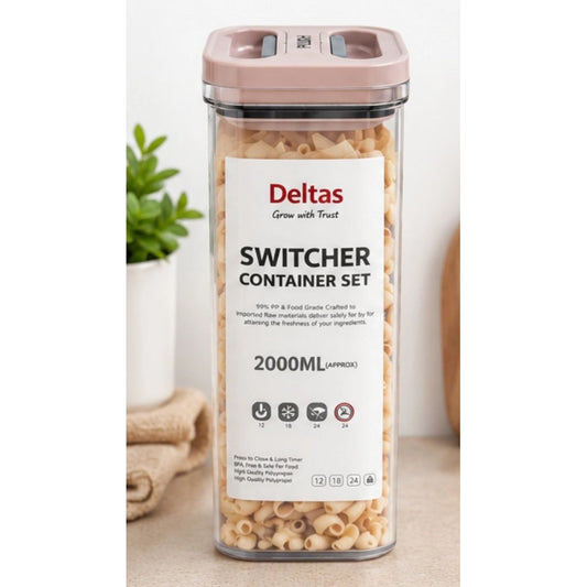 Generic Pack of 1 Switchers Airtight Storage Container Set 2000 ML (Pink)
