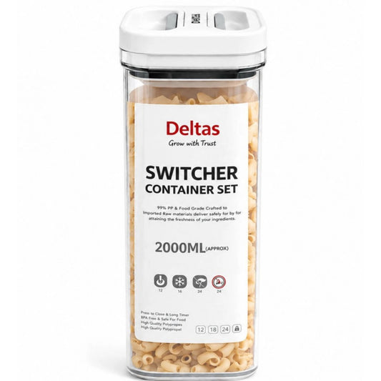Generic Pack of 1 Switchers Airtight Storage Container Set 2000 ML (White)